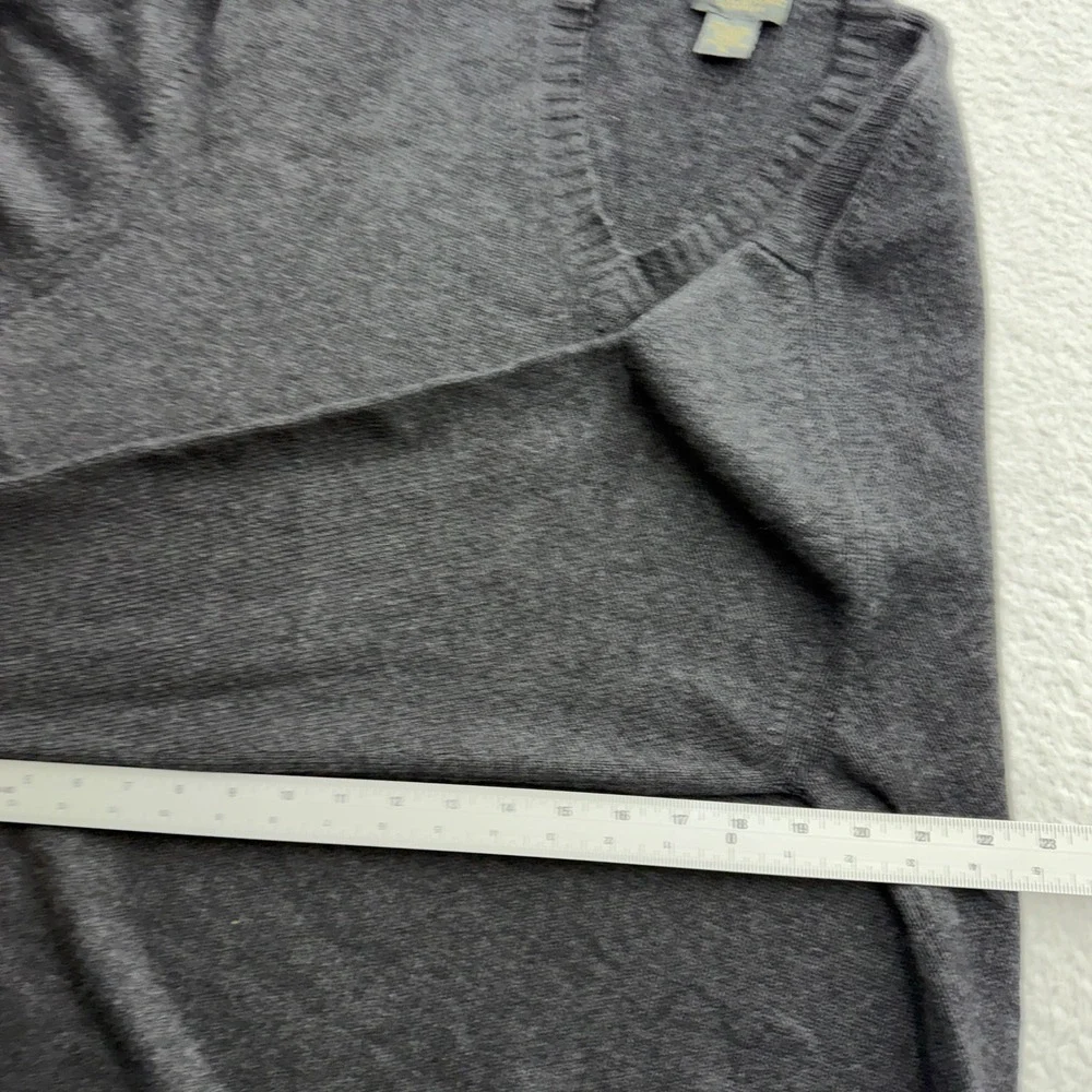 Banana Republic Mens 100% Cashmere V-Neck‎ Sweater Charcoal Gray XL 54023